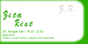 zita rist business card